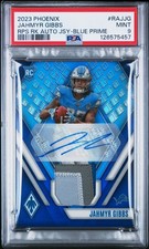 2023 Phoenix Jahmyr Gibbs RPA Blue Prime PSA 9 Rookie Patch Auto 1/50 1/ Print