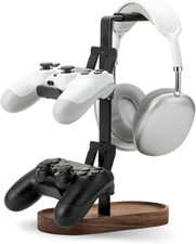 2-In-1 Gaming Controller Stand, Headphone Holder, Desktop Headset Stand for Game