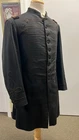 Amazing Original Black Wool Late 19th c. Religious Fraternal Frock Coat, SZ 38"
