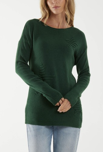 New Ladies Italian MULTI RIBBED STAR JUMPER Top Super Soft Knit Winter Jumper - Picture 29 of 30