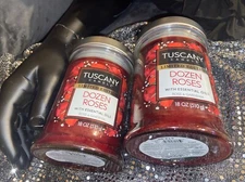 Lot Of 2 Tuscany Dozen Roses Mothers Day Candles 18 Oz. Ea. New! 2 Wick