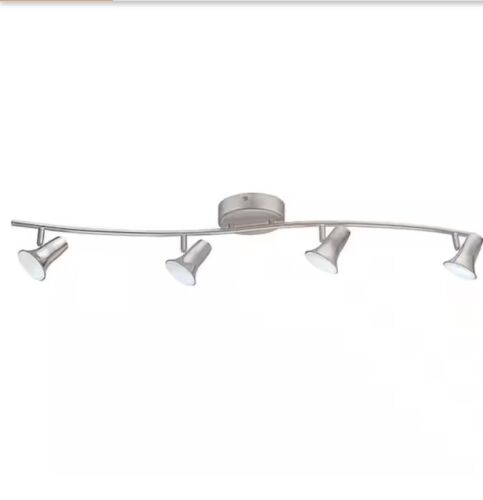 EGLO Jumilla 4-Light Matte Nickel Dimmable Integrated LED Track Lighting 38.19in