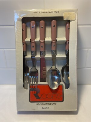 Vintage Rogers Stanley Roberts 20 Piece Service For 4 Stainless Tableware Tango