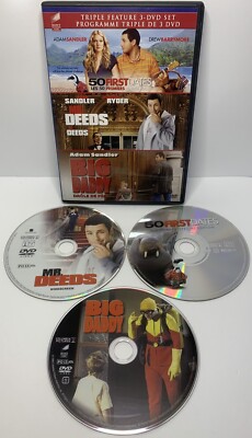 50 First Dates / Mr Deeds / Big Daddy (Dvd, Adam Sandler Triple Feature, OOP)