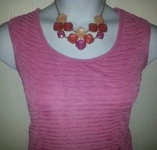 MULTIPLES : 0X (18W) - PINK CRINKLE TOP 