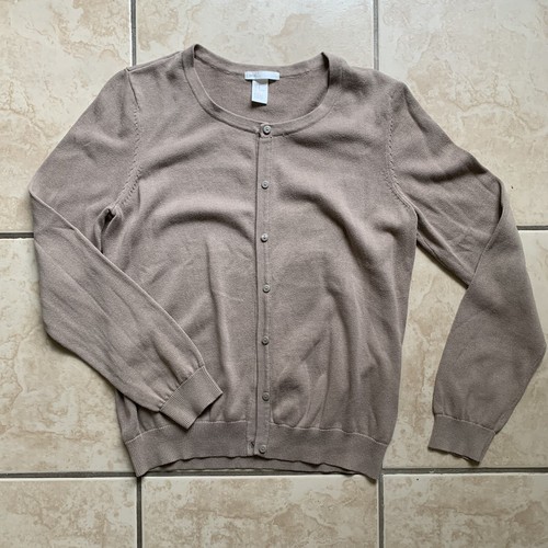 H\u0026M Basic Cardigan Button Up Beige Long 