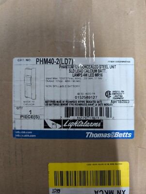 Lightalarms PHM40-2LD7 Phantom Series LED Concealed Emergency Light 