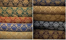 Fabric sold by yard Upholstery Drapery Chenille classic Damask design 60" Wide