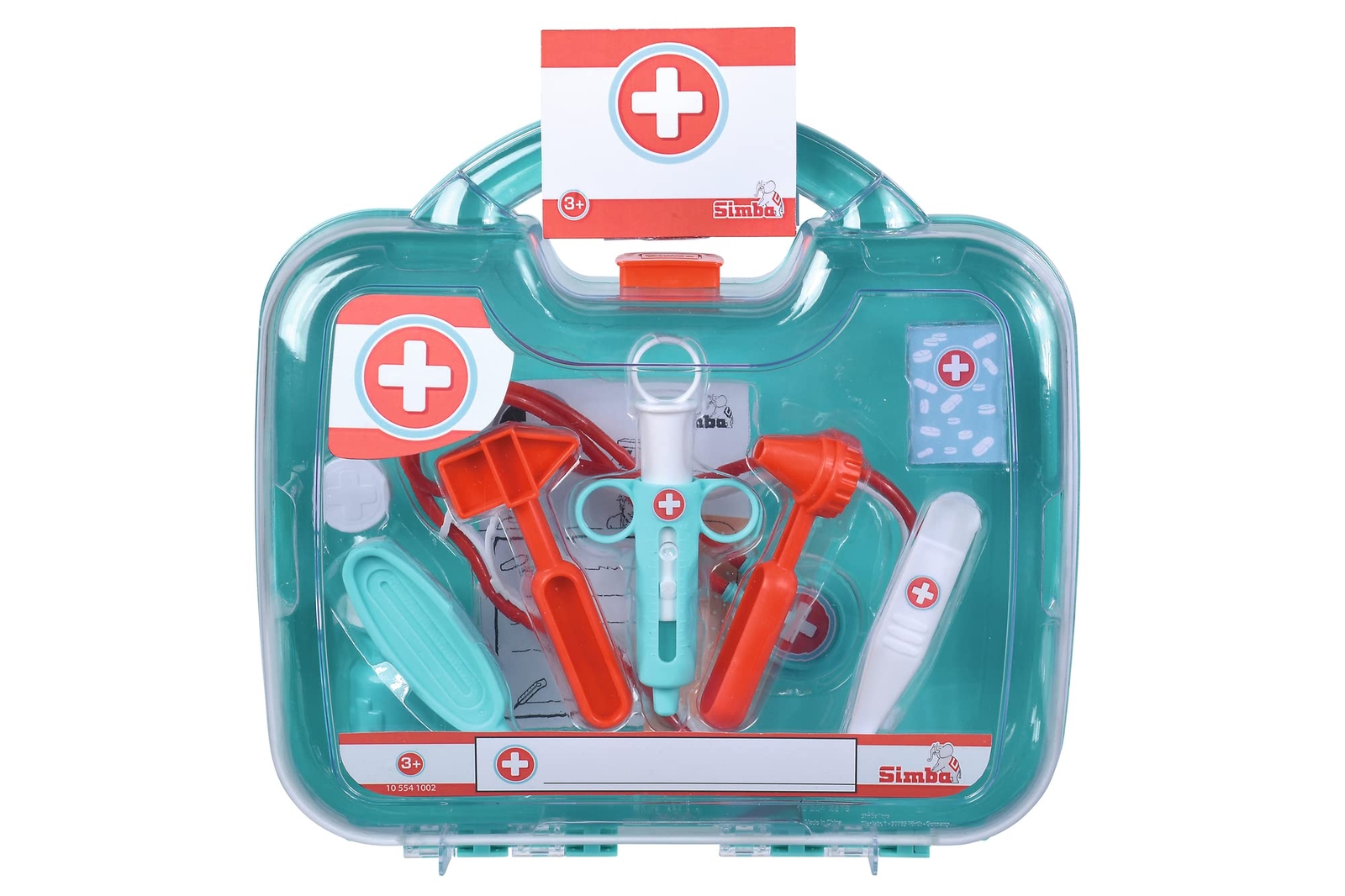 Simba 105541002 Large Doctor's Case, Transparent Lid, 10 Pieces, 30 x 28 cm, fro