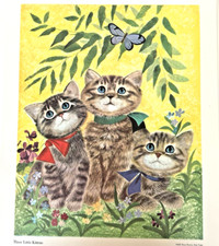 1957 Mother Goose Nursery Pictures Set of 6 Full-Color Decor Prints Frame-Ready