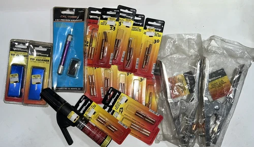 Lincoln Electric Welding Lot Tips Clamps Electrode Holder and More Lot of 19