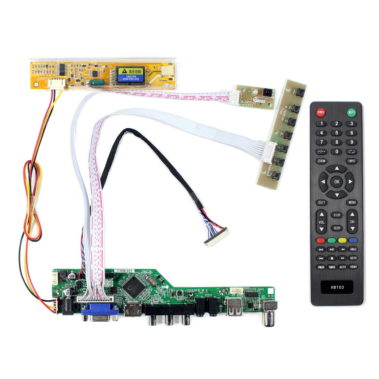 HD VGA AV USB LCD Control Board For LTN121XJ-L02 N121X5-L06 LTN121XJ-L07 LCD