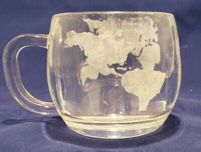 Nestle Nescafe lot of 36 glass world globe map coffee mugs cups 