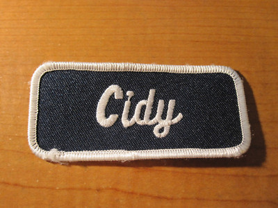 CIDY Uniform Name Tag Embroidered Cloth PATCH Service Station Biker Utility