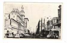Australia Postcard,         ELIZABETH ST  MELBOURNE Vic, cds 9d 1956 TAXED 18c