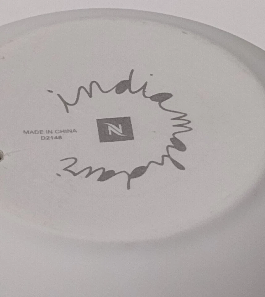 Nespresso Origin India Mahdavi Mug Double Walled White w/ Beige Inside D2148 - Image 3 of 4