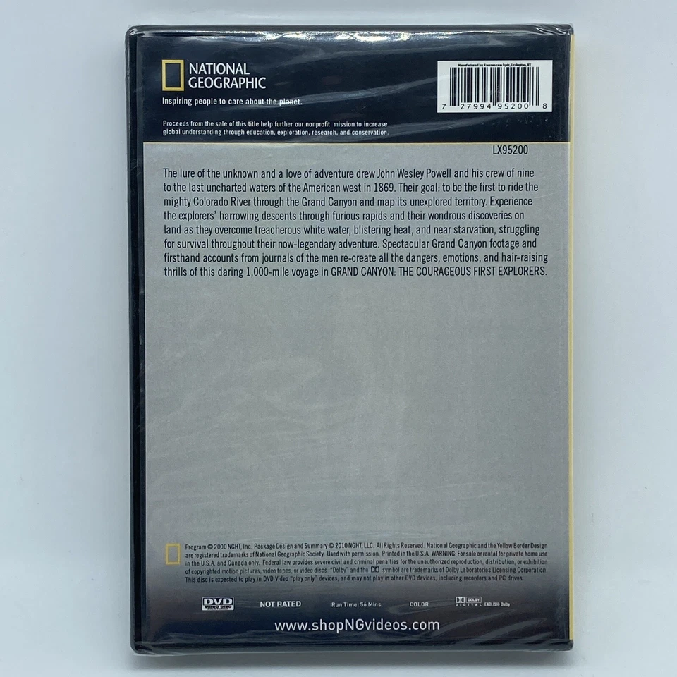 Grand Canyon: The Courageous First Explorers DVD 2010 National Geographic SEALED - Image 2 of 2