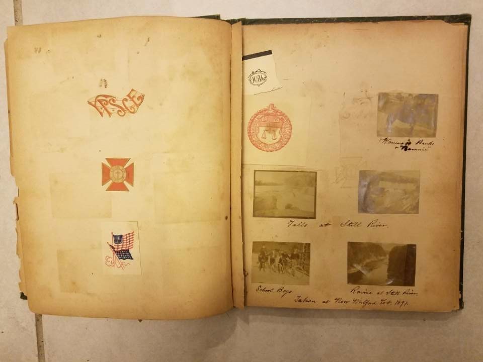 c1897 ANTIQUE Vintage Hundreds of Letter Head Logos Scrap