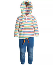 First Impressions Baby Boys 2-Piece Striped Hooded Pant Set Size 3-6 months