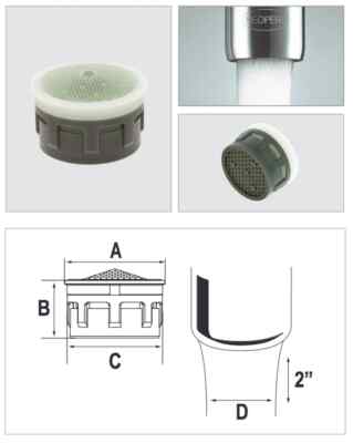 Moen 116711 Eco-Performance Aerator Flow Restrictor, 1.5 Gpm