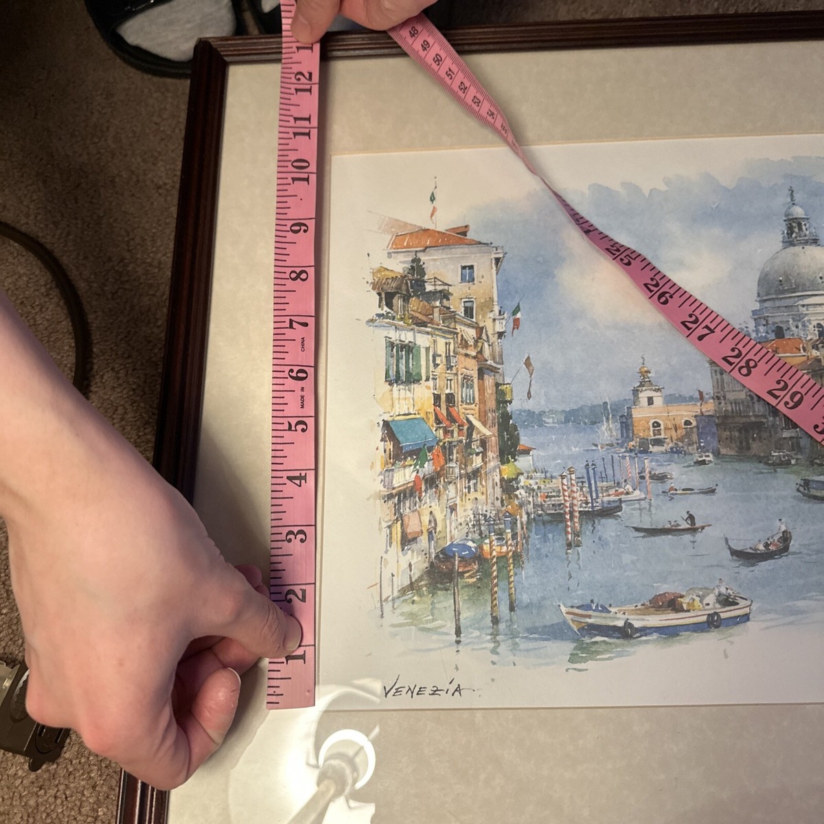 希少品 ベネツィア スケッチ Lot x2 Vintage Detlev Nitschke Framed Signed Prints Venezia