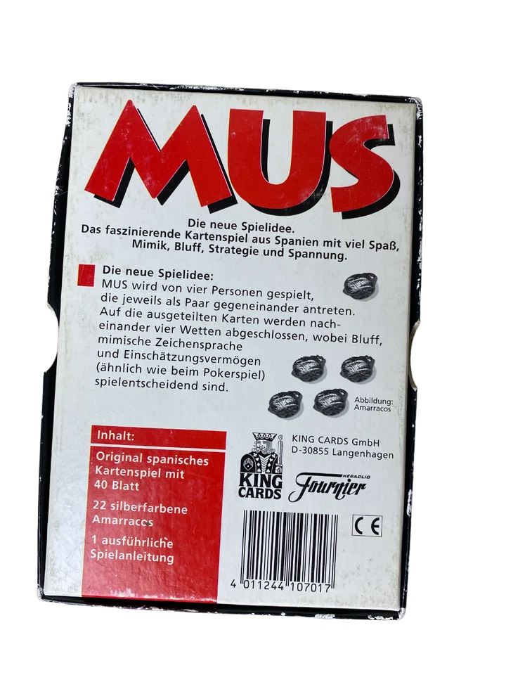 MUS Kartenspiel Mimik Bluff Strategie Spannung King Cards Retro Vintage Spiel - Bild 3 von 4