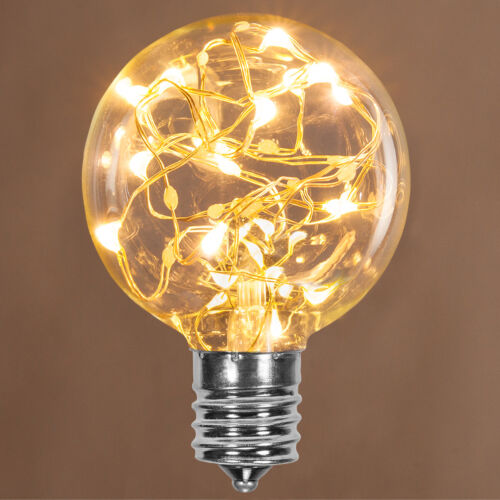 G50 LED Fairy Light Bulbs Home Holiday Patio Party Lamp Bulbs - Multiple Colors - Picture 5 of 16