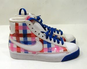 blazer high white blue