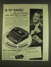 1939 Smith & Corona Typewriter Ad - A $2.00 Raise thumbnail