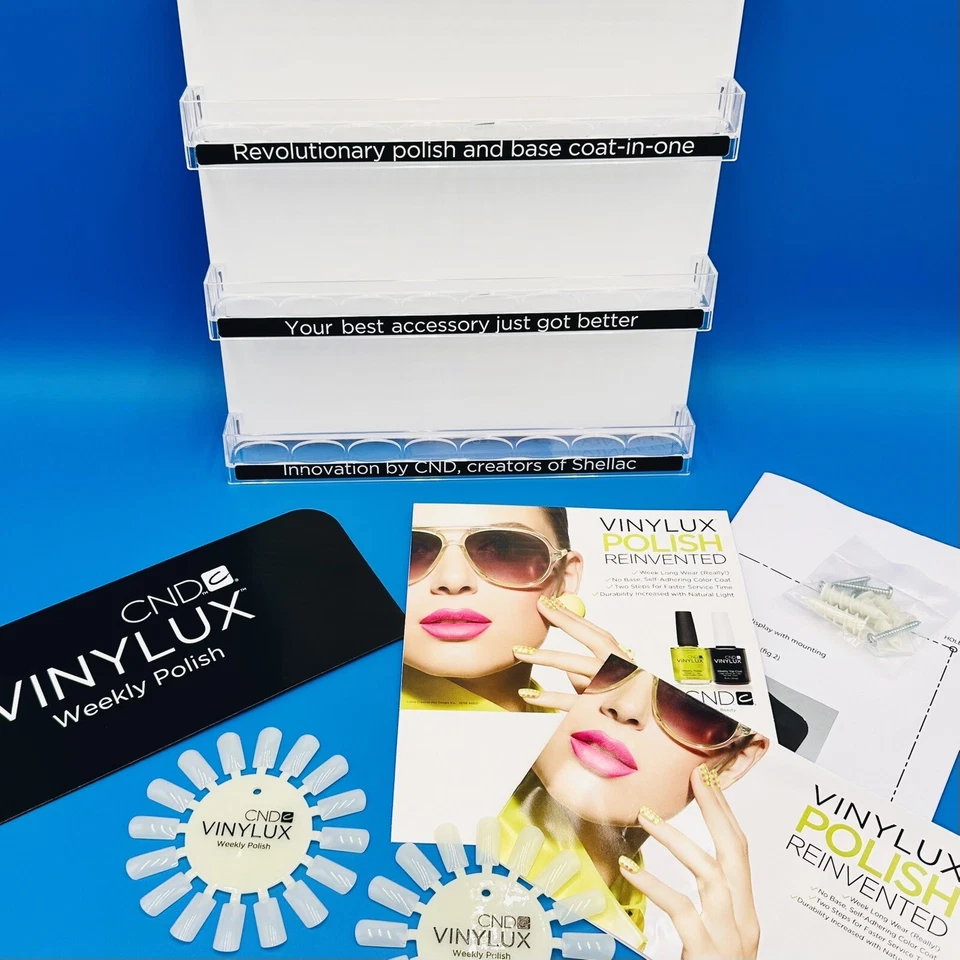 CND VINYLUX Kunststoff Wandmontage 32 polnische Flaschen Display neu im Karton - Bild 2 von 4