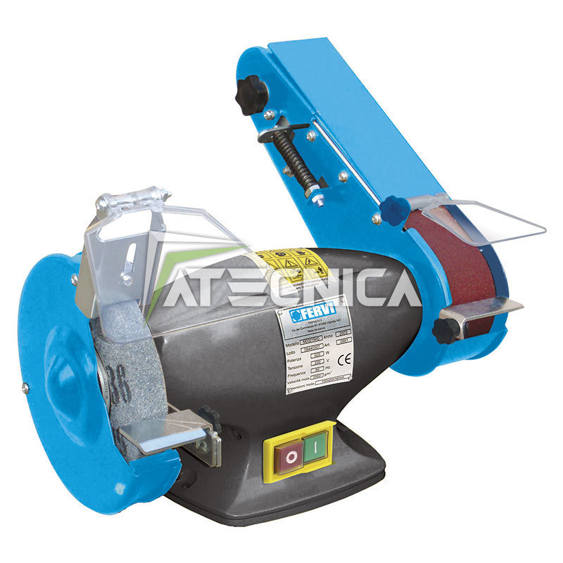 Smerigliatrice combinata levigatrice FERVI 0383 350W mola 150mm nastro 50x686mm