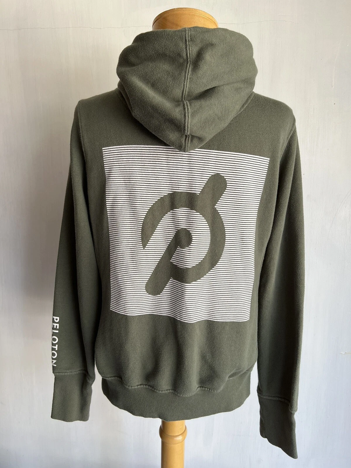 VETEMENTS PELOTON APPAREL (2001) Official Women's Green Full Zip Logo Hoodie Size Small