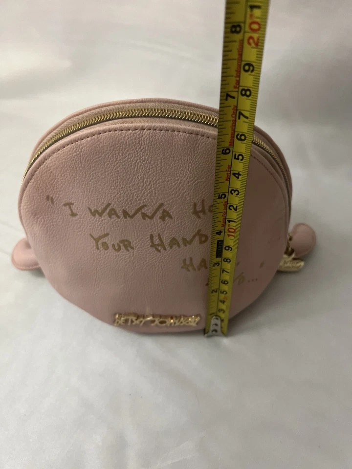 BETSEY JOHNSON Rubor Rosa Pulpo Estuche Cosmético Bolso ¡Usando Perlas y Pestañas!. Foto 4 de 4