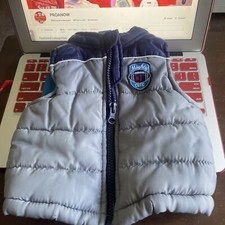 infant boys Healthtex vest size 0-3 mon grey/navy