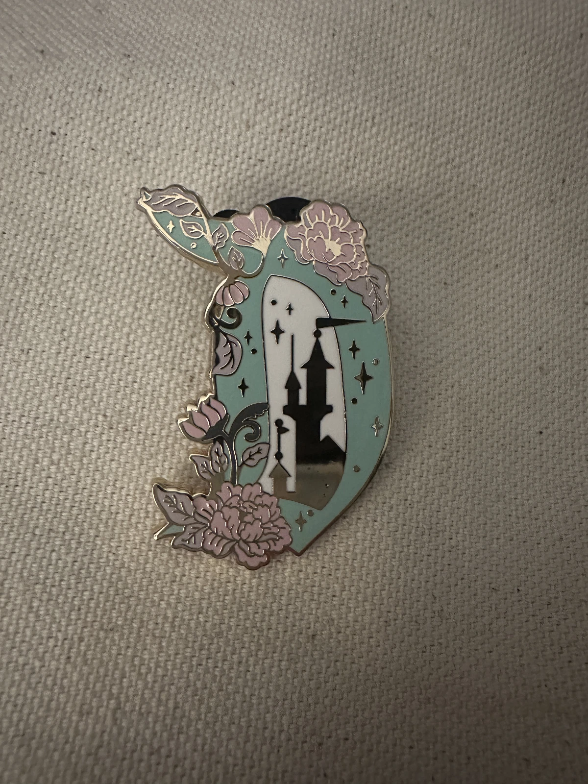 Disney Pin Floral Gothic D Disneyland Resort 2022 Rare HTF