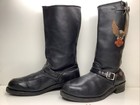 VTG MENS HARLEY DAVIDSON STEEL TOE ENGINEER MOTORCYCLE BLACK TALL BOOTS SIZE 14