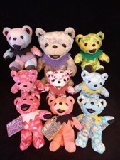 Grateful Dead Bear Bean Bear Plush Set of 9