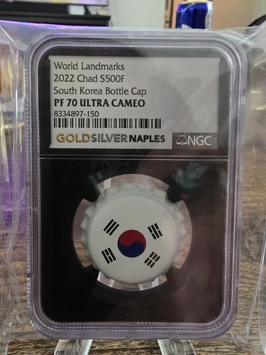 2022 World Landmarks Chad S500F South Korea Bottle Cap NGC PF 70 Ultra Cameo