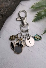 Personalized Raccoon Keychain / Purse Charm / Bag Charm / Nature Animal Gift