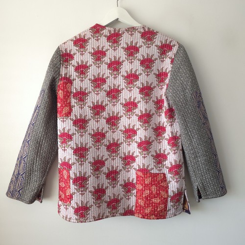 ZARA Printed Oversized Patchwork Quilted Jacket Reversible S Small 8 10 - Picture 4 of 6