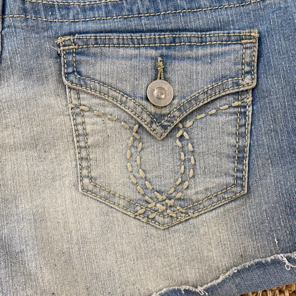 Pantalones Cortos YMI con Puños Juniors Talla 9 Azul Denim Bolsillos con Solapa Foto 4 de 4