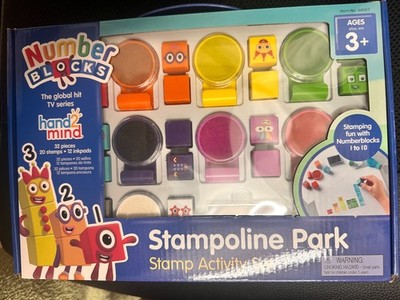 Numberblocks Stampoline Park Stamp Activity Set, 20 Stamps, 12 Washable Ink Pads