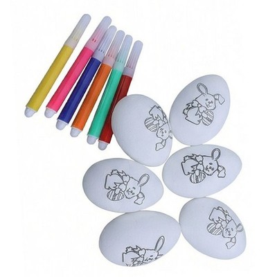 Ostern Mal Activity Set 6 Schaum Eier und 6 Malstifte für kreatives Spielen