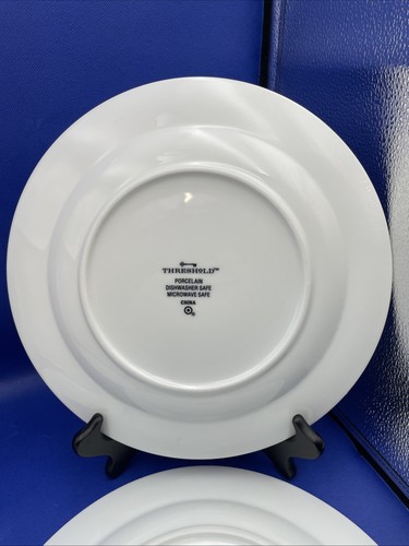 Threshold Target Beaded White Plates 2 Dinner 11 1/8” 2 Salad 8 1/4” Lot Of 4 - Picture 9 of 12