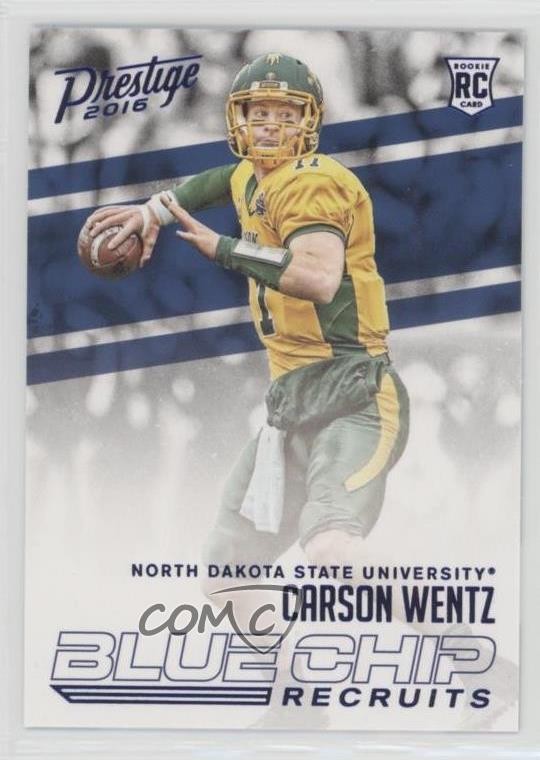 2016 Panini Prestige Blue Chip Recruits Carson Wentz #4 uk2