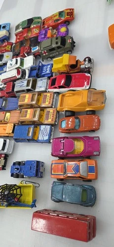 Vintage Corgi, Matchbox Zylmex Toy Cars 70s  Lot of 56