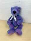 Ty Beanie Buddy PURPLEBEARY Vintage 1999 Teddy Bear Purple Blue Pink Plush 14"