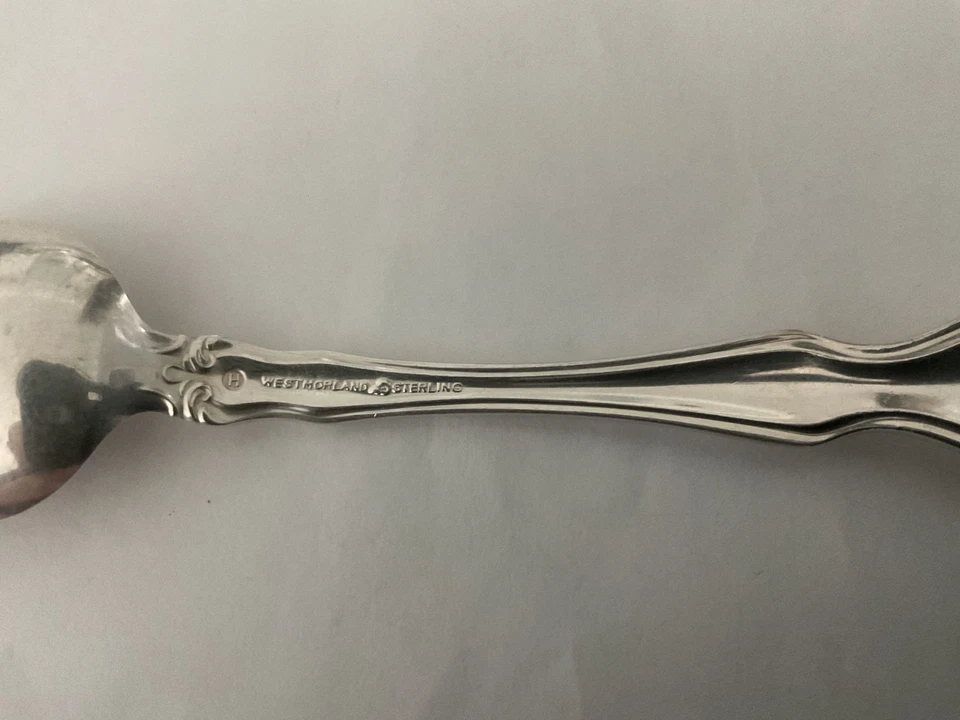 GEORGE & MARTHA por H Westmoreland cucharadita de plata esterlina sólida .925 6"" pulgadas Foto 4 de 4