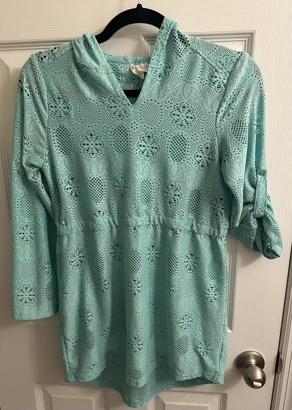 O’rageous Girls Large 12/14 Hooded Swim Coverup Dress