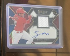 Noelvi Marte Rookie Auto 2023 Panini Select w/Relic - Reds Rising Star 23/49